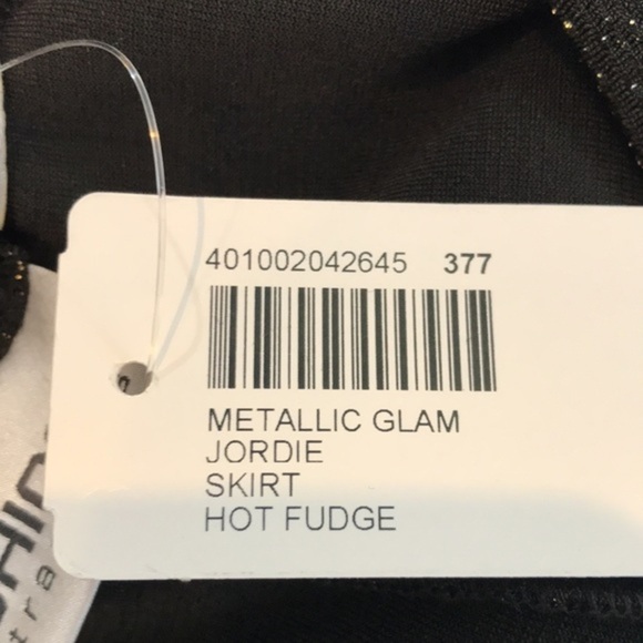 CHICO'S Travelers Women's Metallic Glam Jordie Skirt Hot Fudge Sz 8 Chico 1 - Picture 6 of 7